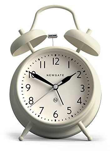 Newgate® Covent Garden sveglia | Classica sveglia iconica a doppia campana | Bianco | Numeri facili da leggere | Ideale per comodino o mensola | Accessorio vintage contemporaneo