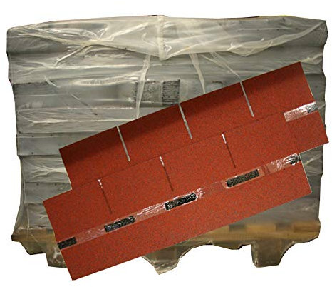 30er Pack Dachschindeln Rechteck Rot 30x 3 m² = 90 m²