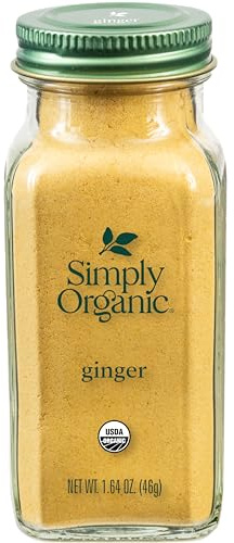 Simply Organic Ground Ginger Root, 1.64 Ounce, Non ETO, Non Irradiated, Non GMO, Complements Both Sweet & Savory Dishes