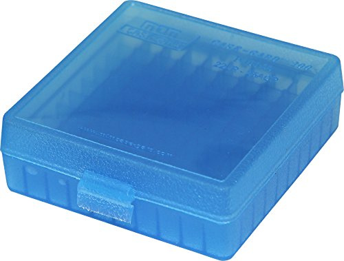 MTM P-100-22-24 22 - Caja con tapa abatible para munición, para 100 cartuchos del calibre .22 LR