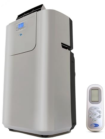Whynter Portable Air Conditioner 12,000 BTU with Dual Hose Dehumidifier & Cooling Fan for 400 Sq Ft Rooms, Includes AC Unit Window Kit Elite ARC-122DS (7,000 SACC), Silver
