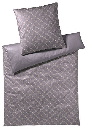 Joop, Mako-Satin-Bettwäsche, Kornblumen-Muster mit nuancierten Farben 155x220 + 1x 40x80 Rosé