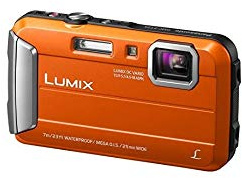 Panasonic Lumix DMC-FT25 Tough Digital Camera 16.1 MP with 8x Intelligent Zoom 2.7-Inch LCD Orange (Renewed)