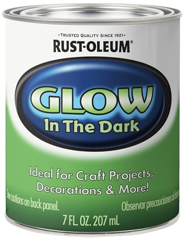 Rust-Oleum 214945 Glow in The Dark Brush On Paint, Half Pint