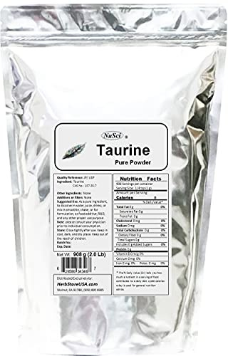 NuSci Taurine Bulk Pure Powder 2.0 lb JP Quality Standard