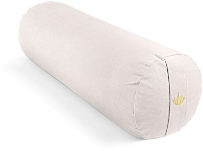 Lotuscrafts® Yoga Rolle Ø24 cm, Yogabolster mit 100% Bio-Dinkelfüllung, Waschbarer Bezug aus Baumwolle, für Yin Restorative Yoga-Übungen, GOTS Zertifiziert
