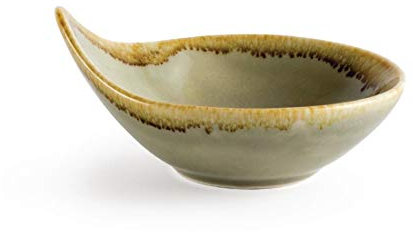Olympia Kiln Bol couleur mousse 100 mm/70 ml (lot de 12), porcelaine couleur mousse, vernis réactif, bords peints à la main, garantie à vie contre les ébréchures, passe au lave-vaisselle, GP484