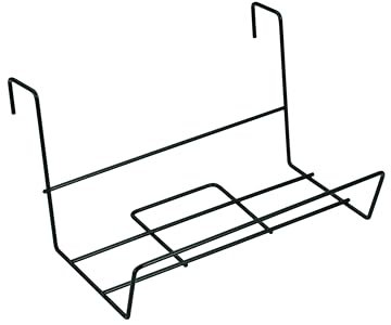 Halterung für Standard-Blumenkasten aus mit schwarzem Kunststoff beschichtetem Stahl