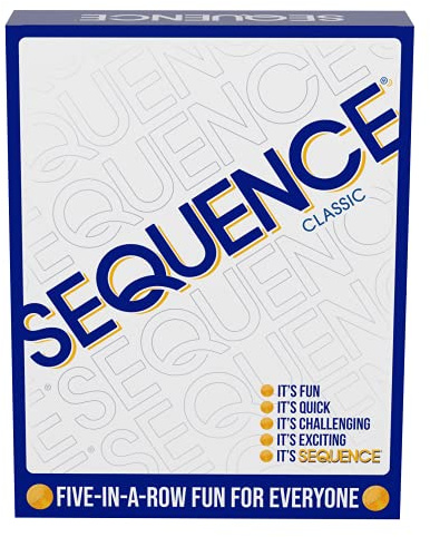 Goliath Games Sequence | Five-in-a-row Fun for Everyone! | Family Strategy Game | For 2 or More Players, Ages 7+, White