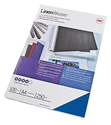 LinenWeave Umschlagmaterial, A4, 100 Stück, blau