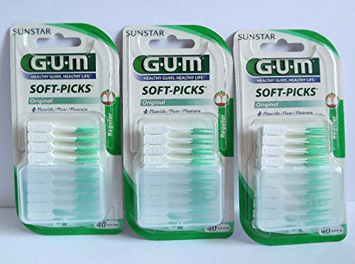 GUM Soft Picks Original Interdentalbürsten 40 Stück, 3er Vorteilspack (3x 40 Stück)