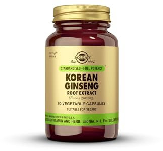 Solgar | Ginseng Coreano Extracto de Raíz | 60 Cápsulas vegetales