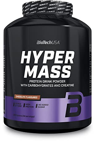 BioTechUSA Hyper Mass | Prise de masse avec mélange de glucides et de protéines | Créatine micronisée | Sans gluten, 2.27 kg, Chocolat