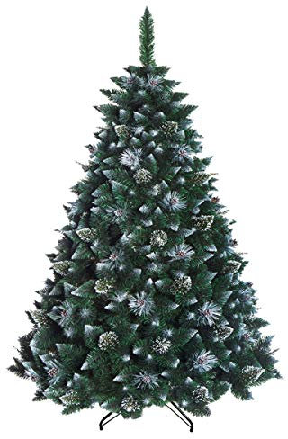 CHRISTMAS TREE New Boxed Traditional Forest Green Luxury TREE (Snow-covered, 220 cm)
