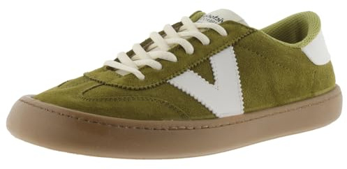 Victoria Basket Basse Unisexe Olmo Croûte De Cuir Barefoot & Pièces en Contraste & Semelle Caramel 1186103 pour Adulte Oliva 39