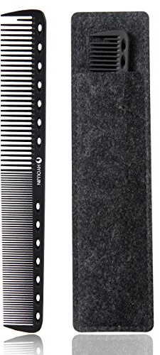HYOUJIN 605 Carbon Fine Cutting Comb,230℃ Heat Resistant,Anti-Static Comb