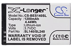 CS-BES140SL Akku 1200mAh Kompatibel mit [MyPhone] 6200, für [Evolveo] EP-600, für [Clarity] PAL, für [Doro] Primo 366, für [Bea-fon] SL140, SL240, SL360, für [Telekom] Speedphone 700 Ersetzt 380