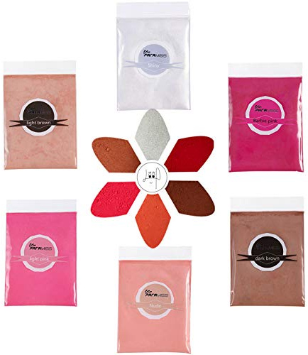 PARAMISS Lip Gloss Pigment Powder Natural Lip Dye 5 Colors x 10G and White Metallic Shimmer Pearl Glitter Pigment Powder for Lip Gloss Lipstick Eyeshadow Cosmetic Gradelip gloss making pigment