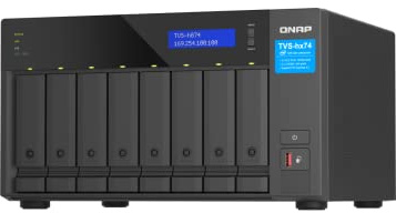 QNAP TVS-h874-i7-32G-US 8-Bay High-Speed Desktop NAS with PCIe M.2 Slots, 12th Gen Intel Core Processor, Up to 64GB DDR4 RAM, 2.5GbE Network, and PCIe Gen 4 Scalability