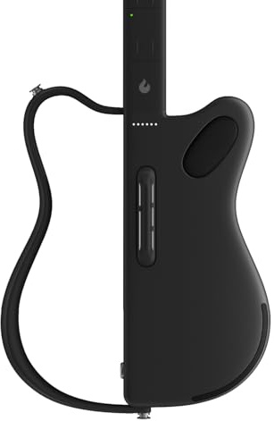 LAVA GENIE Stringless Smart Guitar, Electro-Acoustic with No Strings Attached, Hundreds of Instrument Presets, Onboard Speaker, Foldable, Detachable,Portable (30.5 Black)