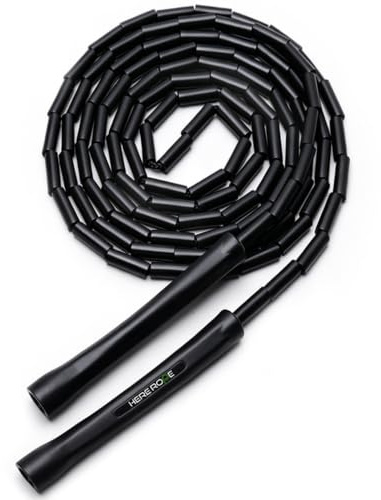 Beaded Skipping Rope, Beaded Jump Rope With Unbreakable Handles & Shatterproof Beads for Enhanced Fitness Training, Adjustable 3M Skipping Rope for Adults, Men & Women