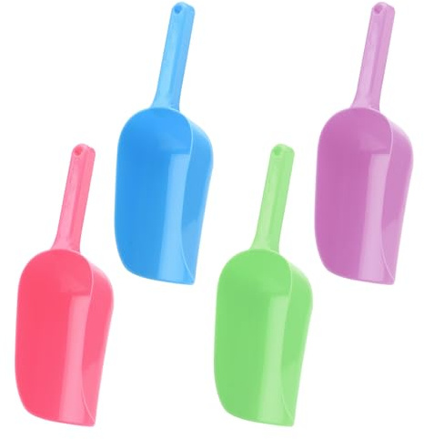 VQBKHO 4 Pelles de Plage pour Enfants, Pelle Plage Enfant Pelles à Sable en Plastique Enfants Pelles Le bac à Sable Jouets de pour Enfants Garçon Fille Jouant Sable Neige