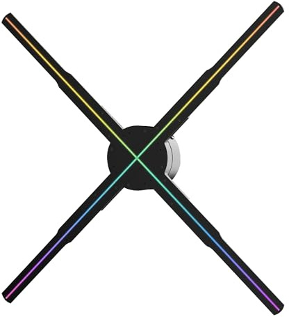 Hologramfläkt, 56cm 3D Fläkt Hologram Projektor Wifi Display Reklam Logotyp Ljus Led Skylt Holografisk Lampa 3D Projektorer(P56-56cm)