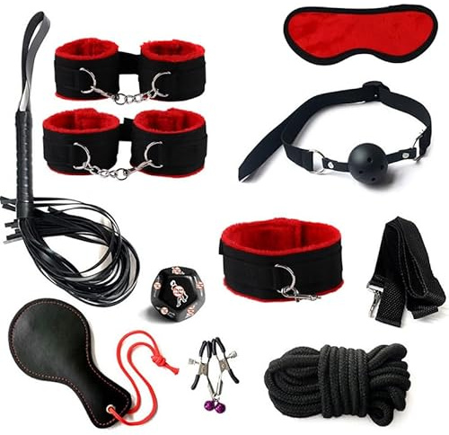 10 Delig Nylon Helskroppsfitness Och Yoga Kit För Par – Bygger Samarbete Med Partnerstretching Och Omfattande Träning (Röd)