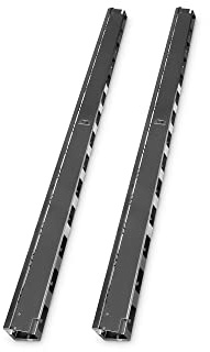 DIGITUS 42U Vertical Cable Management Ducts 1865 x 92 x 85 mm Set of 2 Black (RAL 9005)
