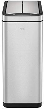 EKO - Deluxe Phantom Motion Sensor Kitchen Bin - Touchless Automatic Rubbish Bin - Perfect for Kitchen & Home, Stainless Steel, 30 Litre