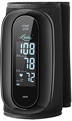 Blood Pressure Monitor Upper Arm with One Piece Design, Digital BP Machine for Home Use with Cuff Size 9-14 Inch, Portable Meter, Built-in Battery