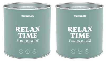 mammaly 2X Relax Time Leckerli mit Baldrian für Hunde (650g) Anti-Stress & Entspannungsmittel als leckere Snacks (Zitronenmelisse, Casein, Vitamin E + Probiotika) Seelenruhe & Beruhigung Hund