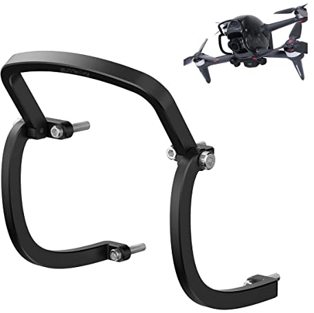 POFET Bumper Protection Linsstång för DJI FPV Drone Lens Kardanskyddsstång Anti-kollision tillbehör av aluminiumlegering (svart)