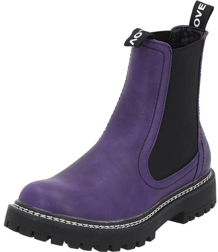 Palado Chelsea Bottes Dedej pour femme – Chaussures d'hiver chaudes et confortables avec semelle en caoutchouc antidérapante – Bottes modernes avec empiècement stretch pour l'automne et l'hiver,