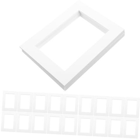 Cabilock 25 Piezas Marco de Fotos de cartón Marco de Fotos de Papel Estera de Marco de Imagen Estera Marco de la Foto fotografía Posterior el Final del Papel Separar Accesorios