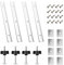 4 Stück T Nut Schiene M8 M6, 400 mm Führungsschiene, Montageschiene, Gleitschiene, Aluschiene, Gleitschienen, T Schiene, Gehrungsschiene, Ausgestattet mit 4 M8-Griff, 4 M6 Gleitblock, 4 M8 Gleitblock