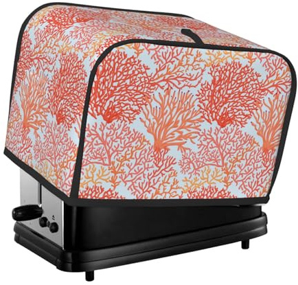 Copertura per tostapane a 2 fette, impermeabile, con tasche per piccoli elettrodomestici da cucina, protezione dalle impronte digitali, lavabile in lavatrice