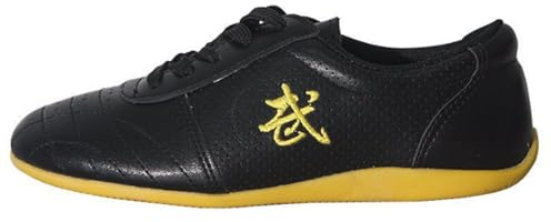 Tai chi Shoes Non Slip Sneakers Training Sport Tai chi Kong Fu Shoes for Taekwondo,Tai-Chi Wu Shu Kung fu Shoes for Men Women Comfortable Lightweight Martial Arts Shoes(Size:31 EU/3 US,Color:Black)