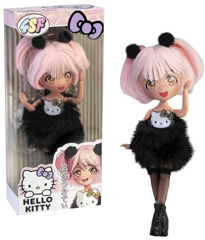 Hello Kitty - 4SF, Poupée, 20 cm, Modèle Golden Diva, pour Les Enfants dès 6 Ans, HKTF02