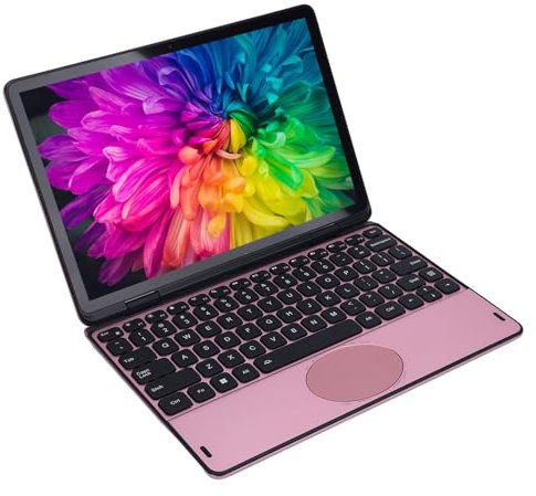 Computadora Portátil Convertible de 11 Pulgadas, Computadora Portátil de 2 en 1 con Pantalla Táctil FHD 360 Grados, 32GB DDR4 RAM 128GB SSD, (Oro Rosa)