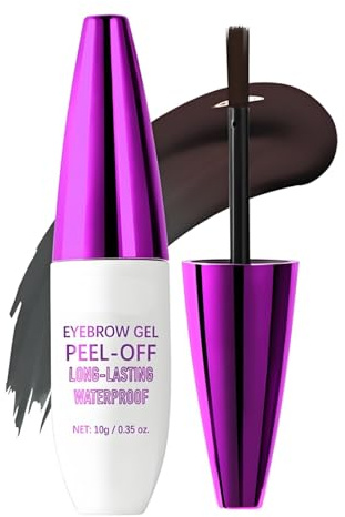 Gel tinte para cejas, gel peel off para cejas, tinte impermeable para, tinte semipermanente para, dura hasta 1 días, maquillaje de cejas con tinte de larga duración (#03 marrón claro)