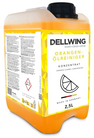 Dellwing Detergente all’olio d’arancia concentrato 2.5 l, detergente universale all’arancia, detergente altamente concentrato all’olio d’arancia, per cucina e pavimenti, Made in Germany