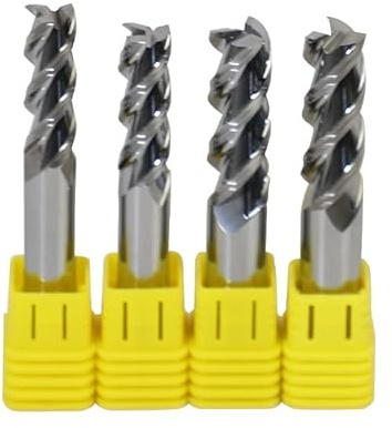 Fresa a candela in carburo di tungsteno 6mm, 3 denti, angolo vivo, rivestimento DLC, utensile CNC per alluminio, sgrossatura e finitura(6 * 45 * 6D*150L*3T)