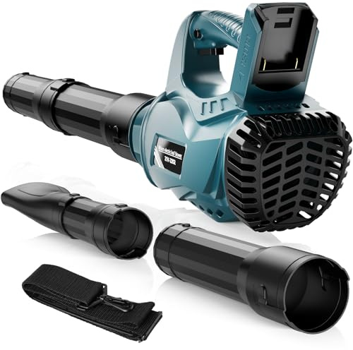 Laubbläser Akku für Bosch 21V Akkus, 300km/h akku Laubbläser mit 6 Geschwindigkeiten, 20000RPM Bürstenlosen Leistungsstark Laubgebläse Akku, zum Blasen, Saugen und Häckseln von Laub