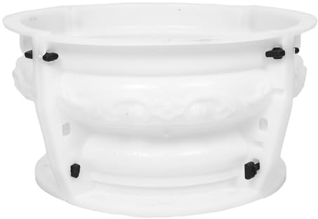 AKOOSY Moule à Colonne Ronde en Plastique Réutilisable 30 Cm Moulure Décorative de Base, Coffrage en Béton pour Piliers Extérieurs, Chapeau de Colonne Architecturale pour Décoration