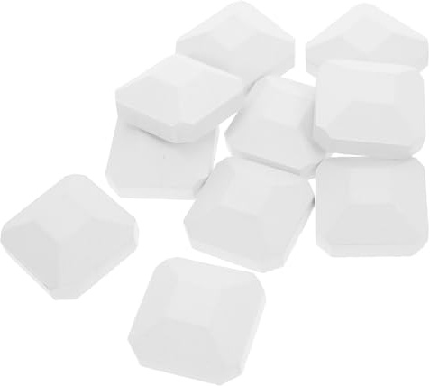 PRETYZOOM Grill Replacement Briquettes White Cordierite 10pcs Briquettes 2x2 Inch with Self Cleaning Feature and Flareup Reduction for Gas Bbqs and Fireplaces for Turbo and Compatible