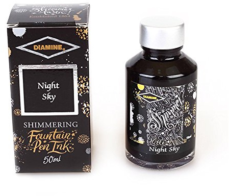 Diamine - Shimmering Fountain Pen Ink, Night Sky 50ml