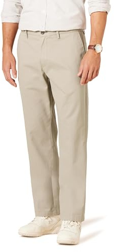 Amazon Essentials Men's Classic-Fit Wrinkle-Resistant Flat-Front Chino Pant (Available in Big & Tall), Khaki Beige, 32W x 32L