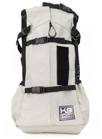 K9 Sport Sack Air 2 - Small, Light Grey - Ideal for Dogs with 13-16” Back Length - Durable, Breathable Backpack-Style Carrier - Perfect for Walks, Short Hikes & Public Transportation