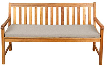 Gutekissen® Sittdyna för bänk, trädgårdsgunga, sittplats, slät FK5 (160x50x5, Beige)